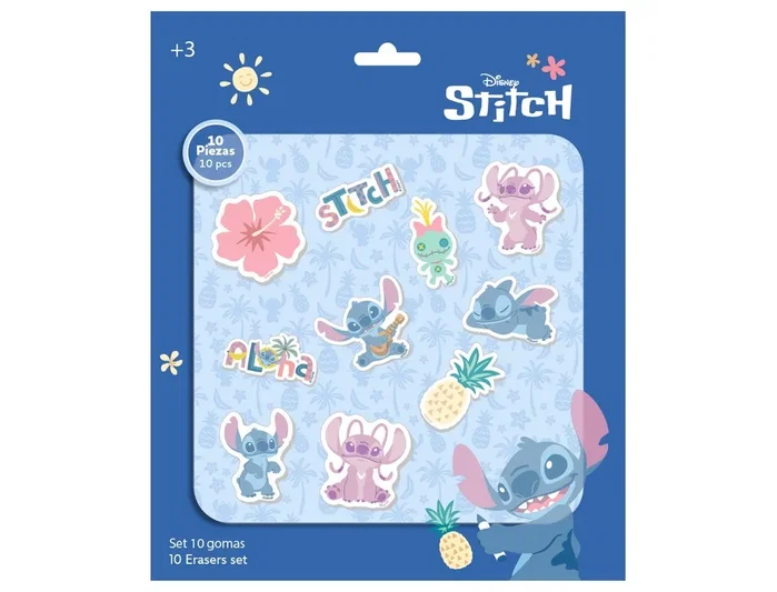Safta Set de 10 Gomas de Borrar Stitch Stationery Safta Set de 10 Gomas de Borrar Stitch Stationery