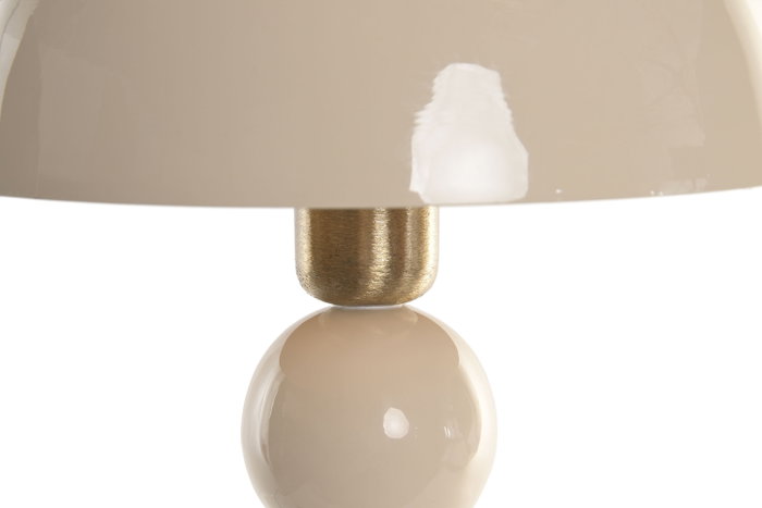 DKD Home Decor Lámpara de Sobremesa Hierro Bolas Seta Beige