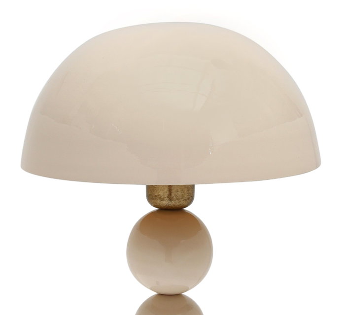 DKD Home Decor Lámpara de Sobremesa Hierro Bolas Seta Beige