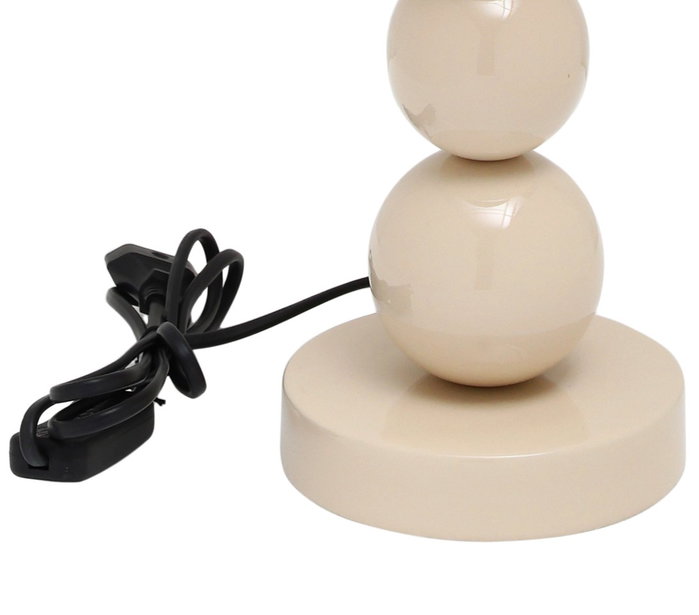 DKD Home Decor Lámpara de Sobremesa Hierro Bolas Seta Beige