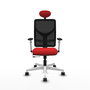 PIQUERAS Y CRESPO Silla de oficina Motilla con mecanismo Sincro/Traslack Rojo y Negro