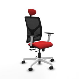 PIQUERAS Y CRESPO Silla de oficina Motilla con mecanismo Sincro/Traslack Rojo y Negro