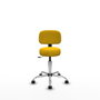 PIQUERAS Y CRESPO Silla Llanos giratoria Bali amarillo con base cromada