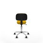 PIQUERAS Y CRESPO Silla Llanos giratoria Bali amarillo con base cromada
