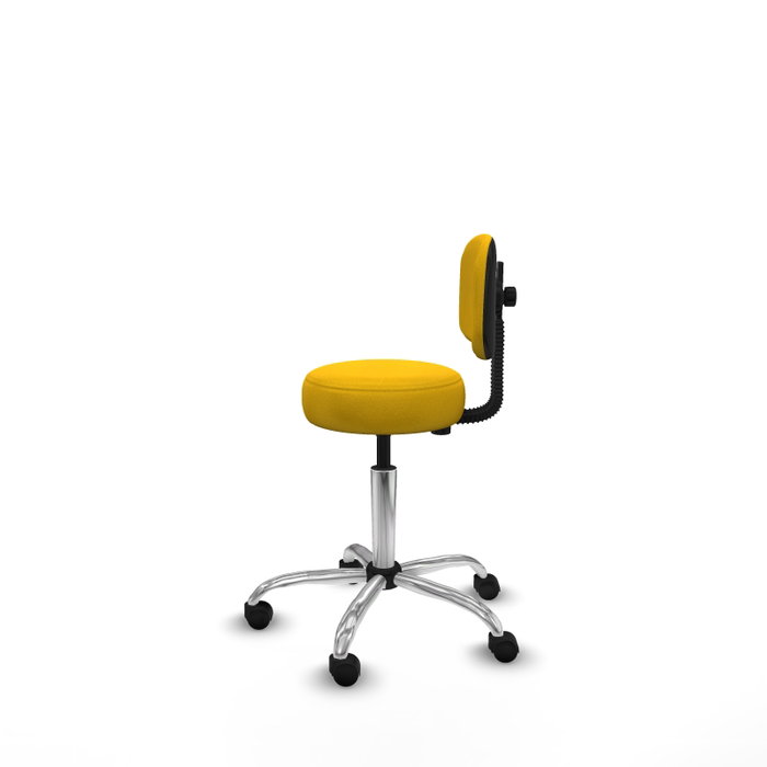 PIQUERAS Y CRESPO Silla Llanos giratoria Bali amarillo con base cromada PIQUERAS Y CRESPO Silla Llanos giratoria Bali amarillo con base cromada
