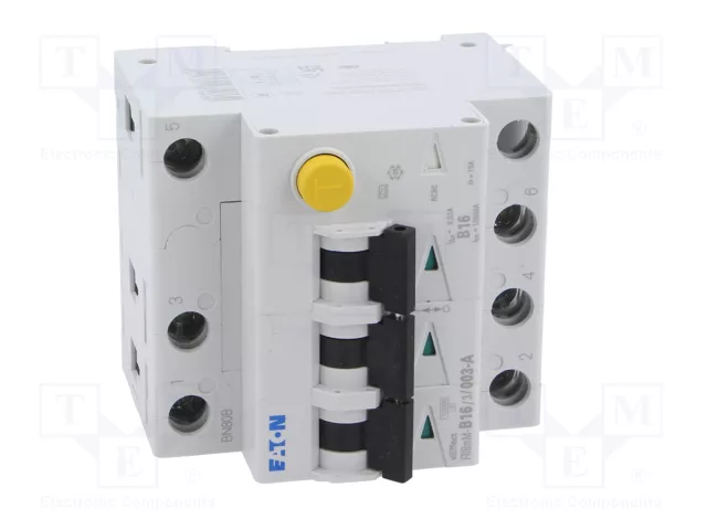 EATON ELECTRIC FRBmM RCBO 16A 30mA 3 polos