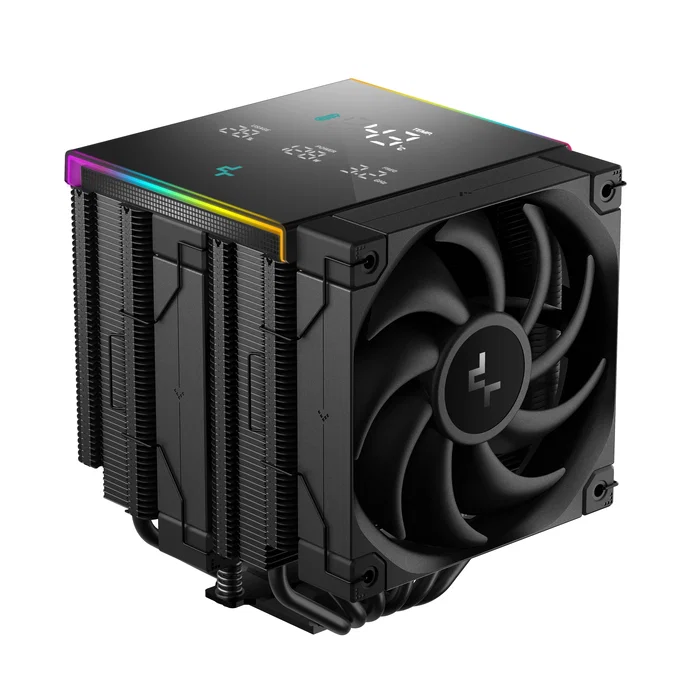 DeepCool AK620 Digital PRO Refrigerador CPU, Doble Ventilador de 120mm PWM, ARGB, 6 Tubos de Calor, Negro - R-AK620-BKAPMN-G