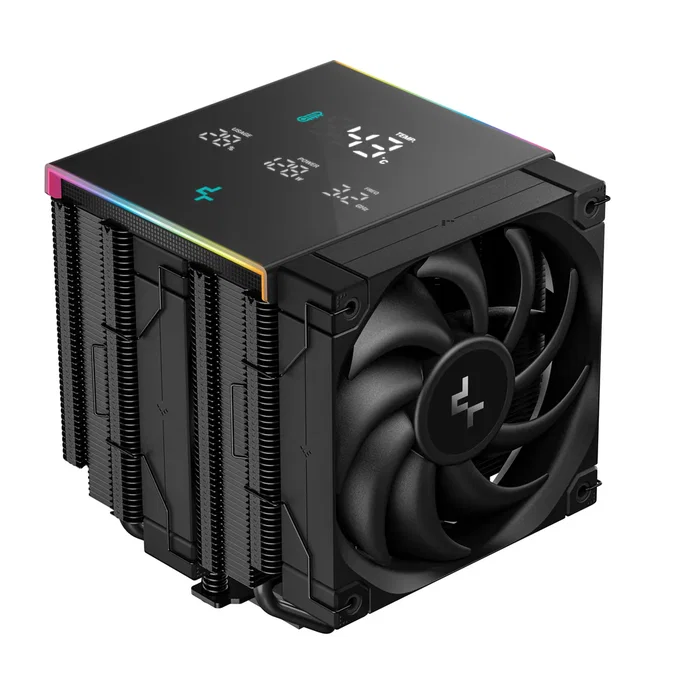DeepCool AK620 Digital PRO Refrigerador CPU, Doble Ventilador de 120mm PWM, ARGB, 6 Tubos de Calor, Negro - R-AK620-BKAPMN-G