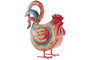 DKD Home Decor Decoración de Metal Gallo Rojo y Azul