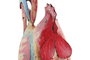 DKD Home Decor Decoración de Metal Gallo Rojo y Azul