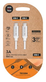 Tech One Tech Cable USB-C a USB-C TEC2204 Blanco 1m