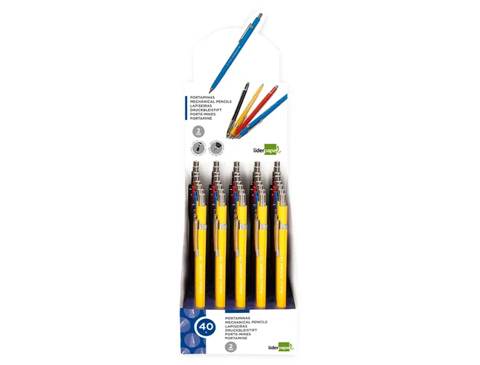 Liderpapel Portaminas Grafo 2 mm con Afilaminas, Económico, Unidad