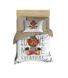 L'essentiel linge de maison Juego Funda Nórdica Bebé PH195 100x150cm Sábana 120x150cm Funda Almohada 35x55cm 100% Algodón Poliéster Microsatén