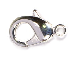 Innspiro Cierre metálico de mosquetón plateado 10,0x18,8mm, 2u. de colores plata