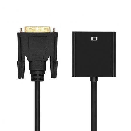 AISENS - CONVERSOR DVI-D A VGA, 24+1/M-HDB15/H, NEGRO, 10CM