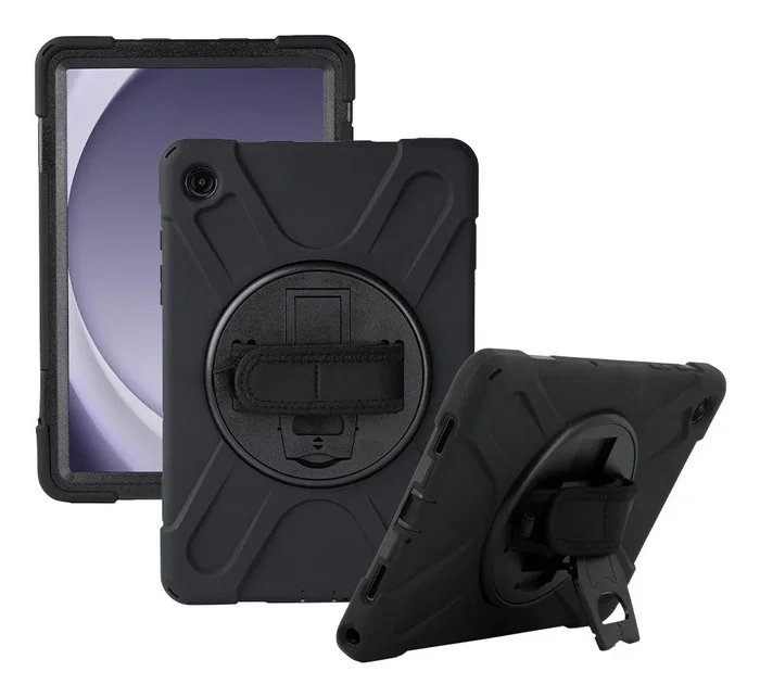 Mobilis 072002 - Funda Protectora Negro para Samsung Galaxy Tab Active5 y Active3 8" - Silicona Resistente a Caídas, Impactos y Golpes con Portabolígrafo