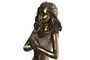 DKD Home Decor Figuras de Chica Yoga en Resina (Pack de 3) - Rosa Oscuro y Dorado