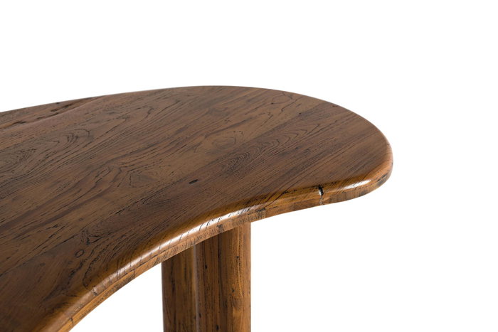 Mesa de Comedor Rustica GINER Y COLOMER en Madera de Teka Nogal