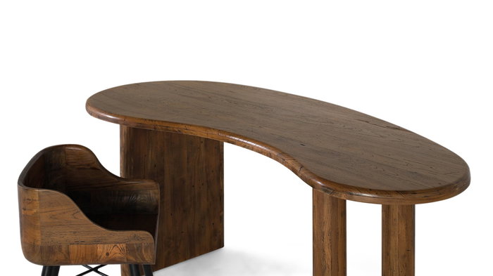 Mesa de Comedor Rustica GINER Y COLOMER en Madera de Teka Nogal