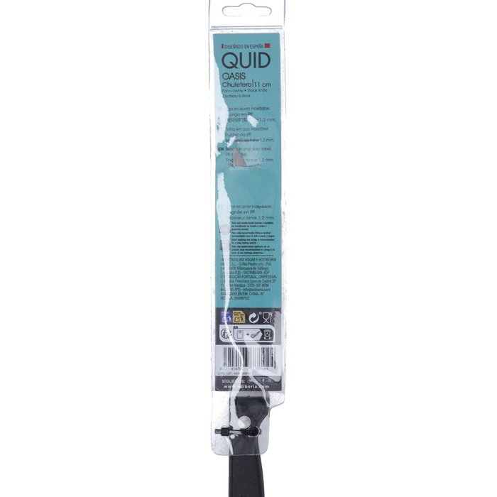 Quid Cuchillo Chuletero Oasis 11 cm Negro
