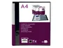 Liderpapel Carpeta 60 Fundas Canguro PP DIN A4 Negro Opaco Portada y Lomo Personalizable