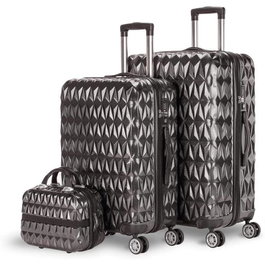 Newbasic Set de 2 Maletas Rígidas de Viaje con Ruedas Multidireccionales 360° y Cierre TSA - Incluye Neceser - Cabina (55x38x24 cm) y Mediana (65x43x28 cm)