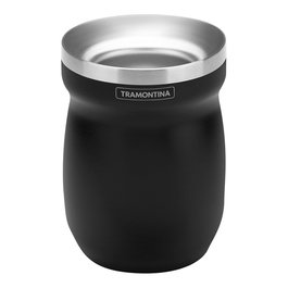 Tramontina Recipiente para Mate de Acero Inoxidable Negro 240 ml