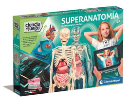 Clementoni Juego Superanatomía Ciencia y Juego para Conocer la Anatomía del Cuerpo Humano de Forma Simple e Inmediata