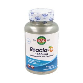 KAL Reacta-C 1000Mg 60 Comprimidos Vitamina C No Ácida Apta Veganos