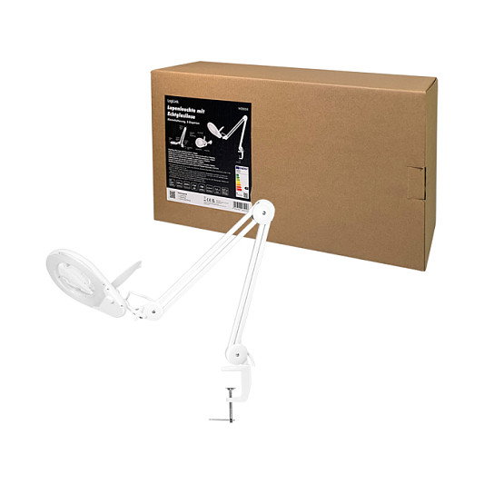 LogiLink Lámpara de aumento con montura de pinza, 5 dioptrías y 56 LED (9W)