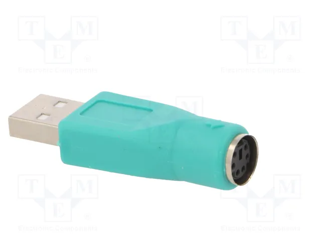 AKYGA Adaptador PS/2 a USB A Niquelado Verde AKYGA Adaptador PS/2 a USB A Niquelado Verde