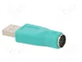 AKYGA Adaptador PS/2 a USB A Niquelado Verde