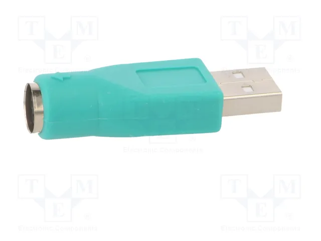 AKYGA Adaptador PS/2 a USB A Niquelado Verde AKYGA Adaptador PS/2 a USB A Niquelado Verde