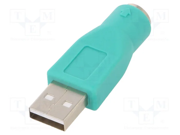 AKYGA Adaptador PS/2 a USB A Niquelado Verde AKYGA Adaptador PS/2 a USB A Niquelado Verde