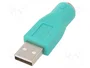 AKYGA Adaptador PS/2 a USB A Niquelado Verde