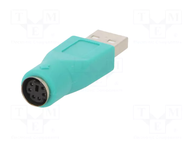 AKYGA Adaptador PS/2 a USB A Niquelado Verde AKYGA Adaptador PS/2 a USB A Niquelado Verde
