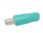 AKYGA Adaptador PS/2 a USB A Niquelado Verde