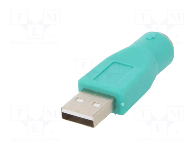 AKYGA Adaptador PS/2 a USB A Niquelado Verde AKYGA Adaptador PS/2 a USB A Niquelado Verde