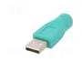 AKYGA Adaptador PS/2 a USB A Niquelado Verde