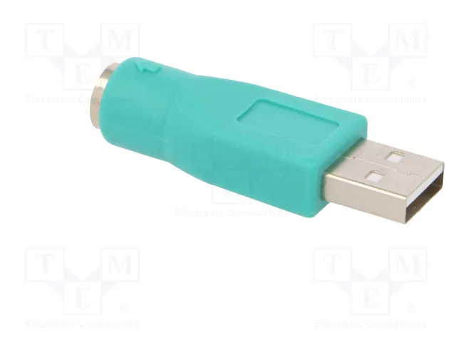 AKYGA Adaptador PS/2 a USB A Niquelado Verde AKYGA Adaptador PS/2 a USB A Niquelado Verde