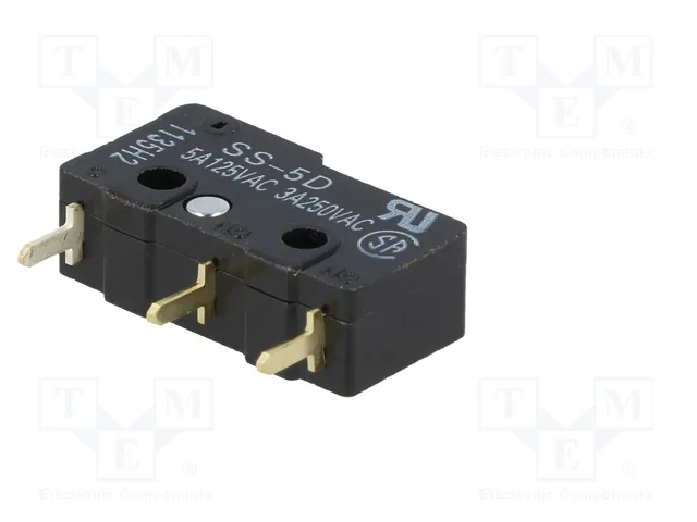 Aratas (Formerly Omron Components) Microconmutador SNAP ACTION SS-5D SPDT 5A/125VAC