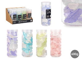 Giftdecor Bote 600Gr Cuarzo Surtidos Colores Piedra 6.5 x 15.5 x 6.5 cm (Set de 12)