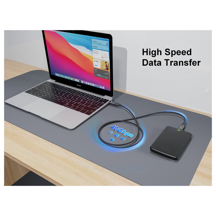 Equip Cable USB4 Gen 3x2 USB-C a USB-C 1,2 m Negro, 240W PD
