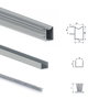 Emuca Kit de herrajes para armario de 2 puertas correderas y cierre suave Placard 81, perfil Wave, espesor 16mm, tableros no incluidos, Anodizado mate