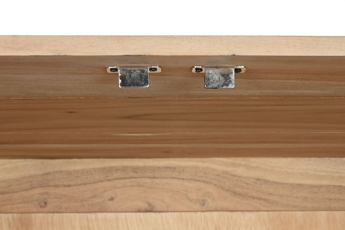 DKD Home Decor Armario Moderno Marron Acacia y Metal 40 x 161 x 90 cm con 2 Puertas y 3 Estanterías