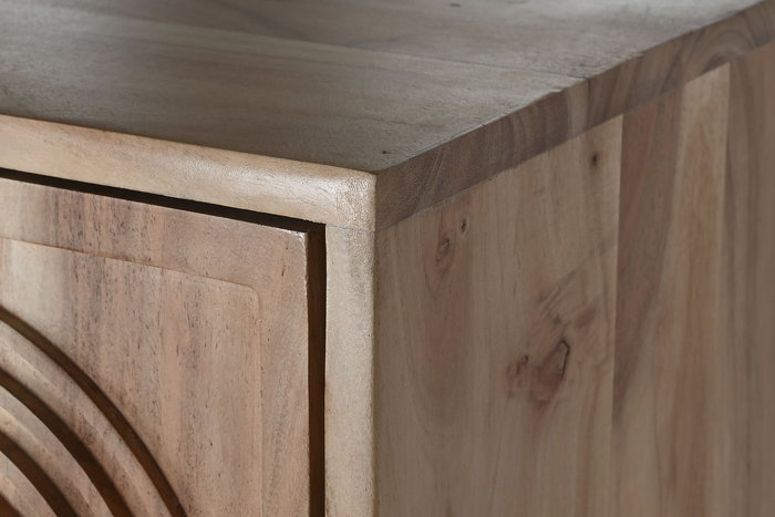 DKD Home Decor Armario Moderno Marron Acacia y Metal 40 x 161 x 90 cm con 2 Puertas y 3 Estanterías