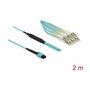 DeLOCK Cable de fibra óptica MPO hembra a 6 x LC duplex macho, Multimodo OM3 50/125 µm, 2 m