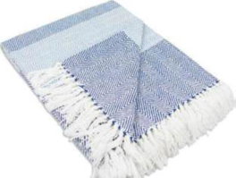 DKD Home Decor Manta Azul Rosa 200 x 150 cm (4 Unidades)