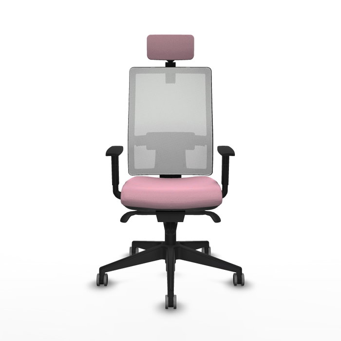 PIQUERAS Y CRESPO Silla de oficina Horna Rosa con mecanismo Sincro