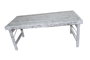 DKD Home Decor Mesa de Comedor Plegable de Madera Reciclada Blanco